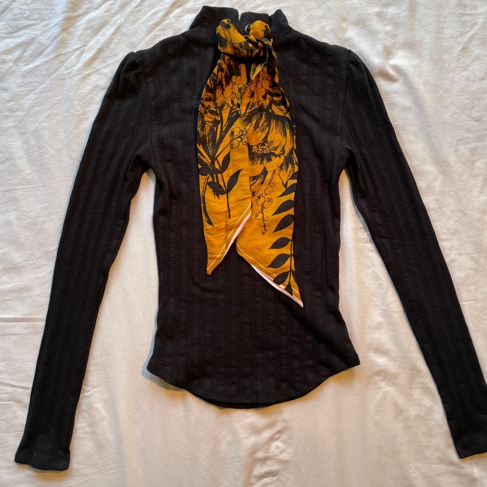 FREE PEOPLE | Turtle Neck w/ Scarf Tie | Sz. XS